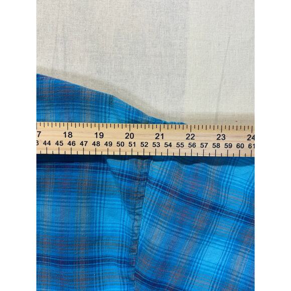 Bugle Boy Blue Plaid Shirt Men’s Size XL - Picture 5 of 13